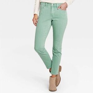 Universal Thread Mint Green Mid Rise Skinny Jeans Size 27/4 LONG